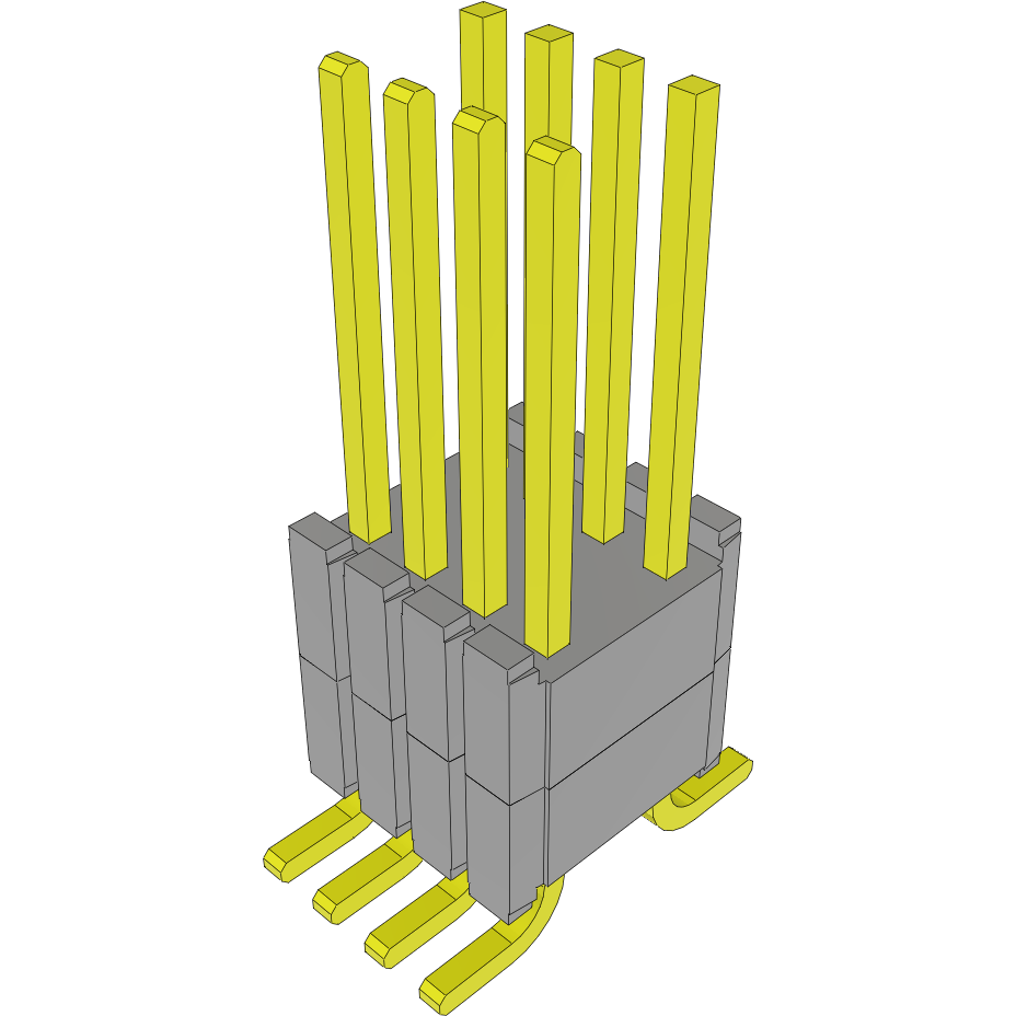 Samtec-HDWM-04-57-L-D-250-SM Steckverbinderleisten und Leiterplattenbuchsen Conn Board Stacker HDR 8 POS 1.27mm Solder ST SMD Layer