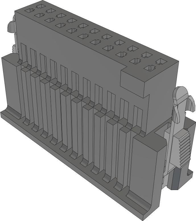 Samtec-ISDF-11-D-M Einzeladersteckverbinder, Gehäuse Conn Housing PL 22 POS 1.27mm Crimp ST Cable Mount Black Tube