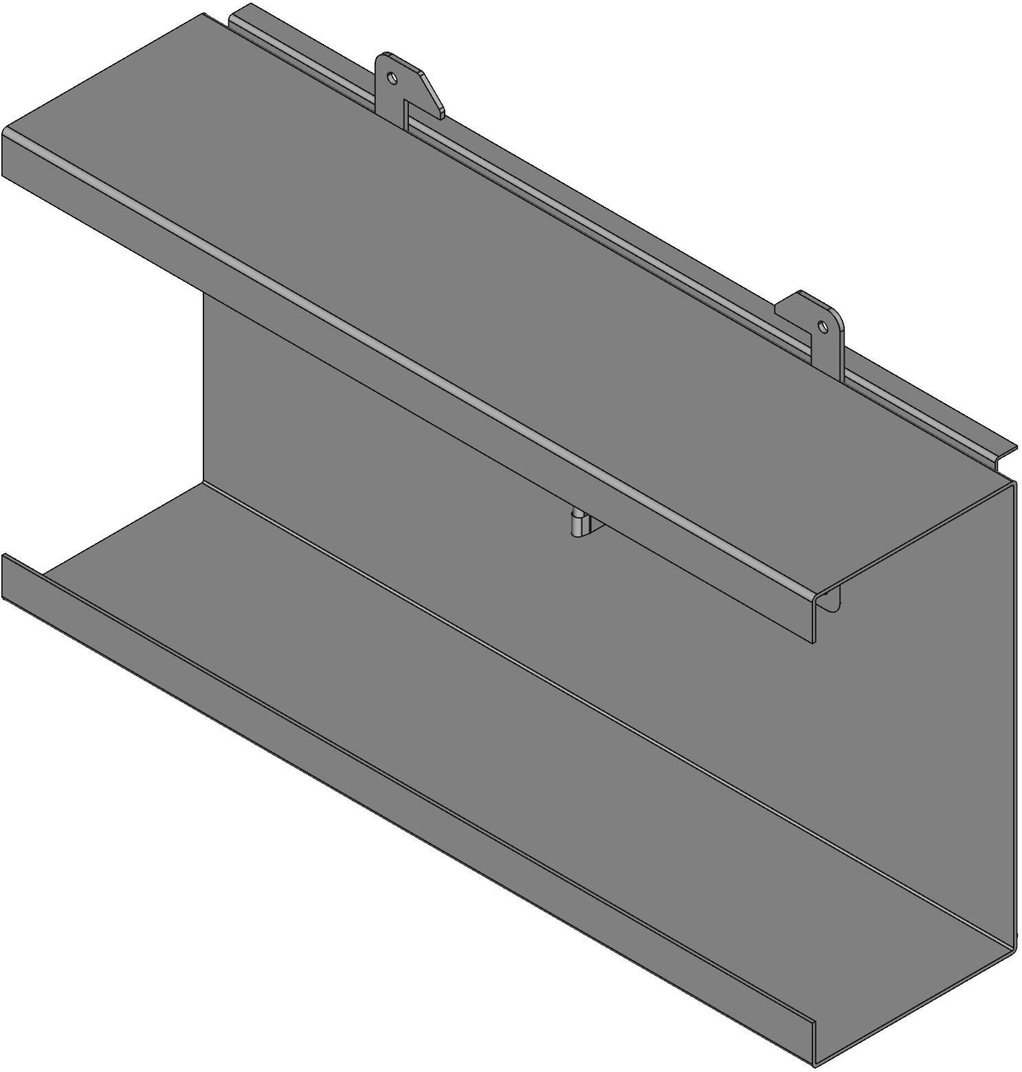 Hammond Manufacturing-1485F24 Verdrahtungskanäle Wiring Ducts Solid Wall Rectangular with Cover Steel Gray