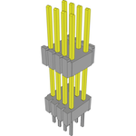 Conn Board Stacker HDR 8 POS 1.27mm Solder ST Thru-Hole Layer