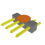 Conn Unshrouded Header HDR 4 POS 2.54mm Solder RA Side Entry SMD T/R