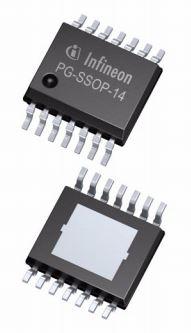 Infineon Technologies AG-TLE75004ELDXUMA1 电源开关 Power Switch Lo Side 4-OUT 0.37A 1000mOhm 14-Pin SSOP EP T/R Automotive AEC-Q100