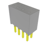 Conn Socket Strip SKT 8 POS 2.54mm Solder ST Top Entry Thru-Hole Bulk