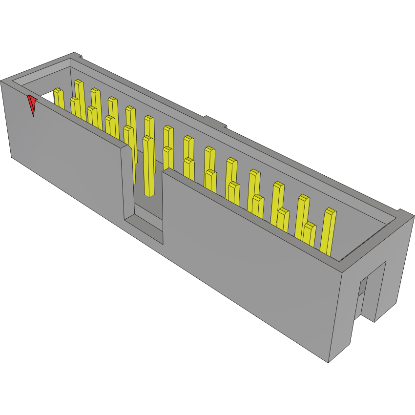 Samtec-TST-113-01-T-D Embases de raccordement et réceptacles PCB Conn Shrouded Header (4 Sides) HDR 26 POS 2.54mm Solder ST Top Entry Thru-Hole Bulk