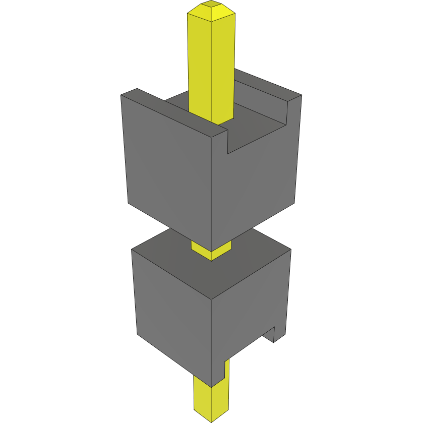 Samtec-DW-01-07-L-S-248 Connector Headers and PCB Receptacles Conn Board Stacker HDR 1 POS Solder ST Top Entry Thru-Hole Bulk