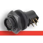 Conn Circular SKT 6 POS Solder RA Thru-Hole 6 Terminal 1 Port