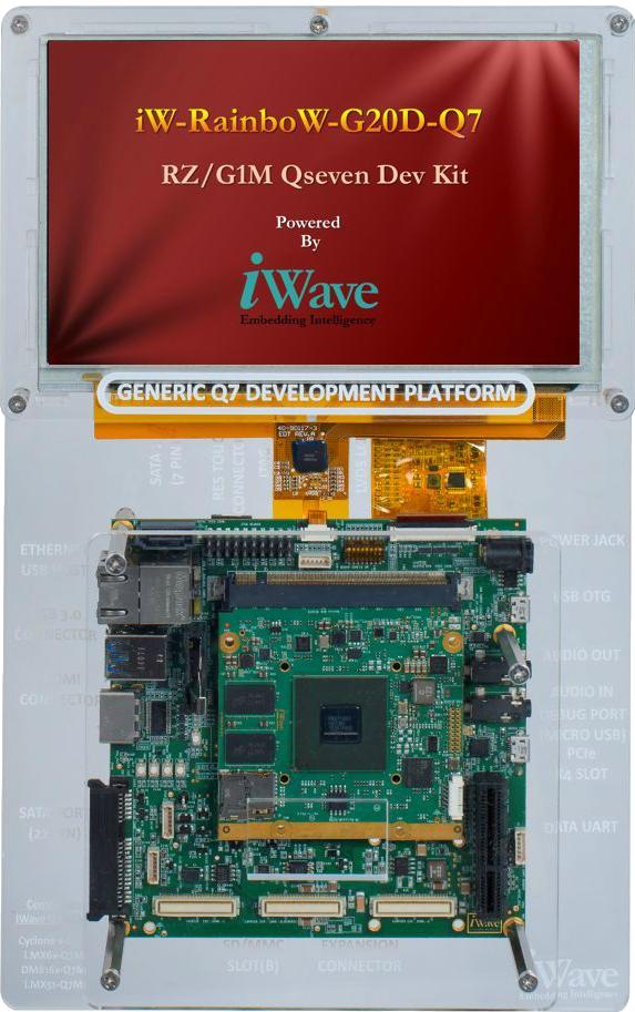 iWave Systems-IW-G20D-Q702-3D001G-E004G-LCG 嵌入式系统开发板和套件 RZ/G1M,G1N QSEVEN System on Module - SOM Development Kit 1500MHz CPU 1GB RAM 2MB/4GB eMMC Flash/SPI NOR Flash Linux 3.10.31