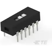 TE Connectivity-ASF2204 Coulisse de commutateur Switch Slide DPDT Flush Slide 0.3A 115VAC PC Pins Thru-Hole Tube