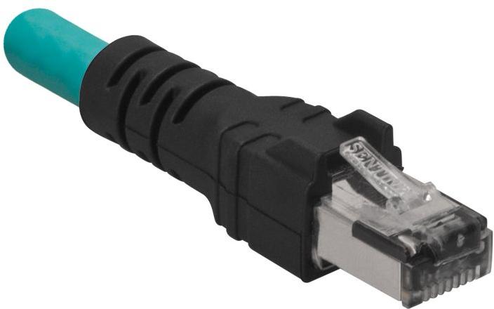 Panduit-ICD44T1NTL1M Cable Assembly Other Cable Assembly Cat 5e UTP 1m 24AWG M12 Circular to RJ-45 4 to 8 POS F-M IndustrialNet™