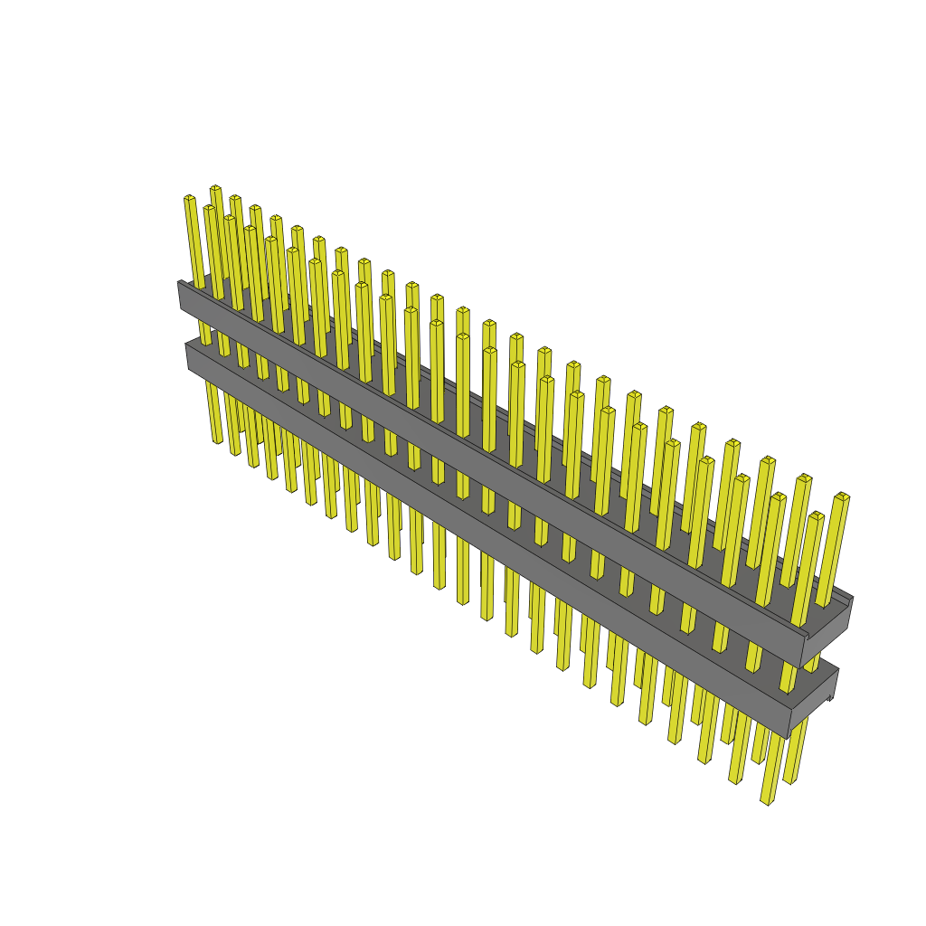 Samtec-ZW-24-11-G-D-330-300 Embases de raccordement et réceptacles PCB Conn Board Stacker HDR 48 POS 2.54mm Solder ST Top Entry Thru-Hole Bulk