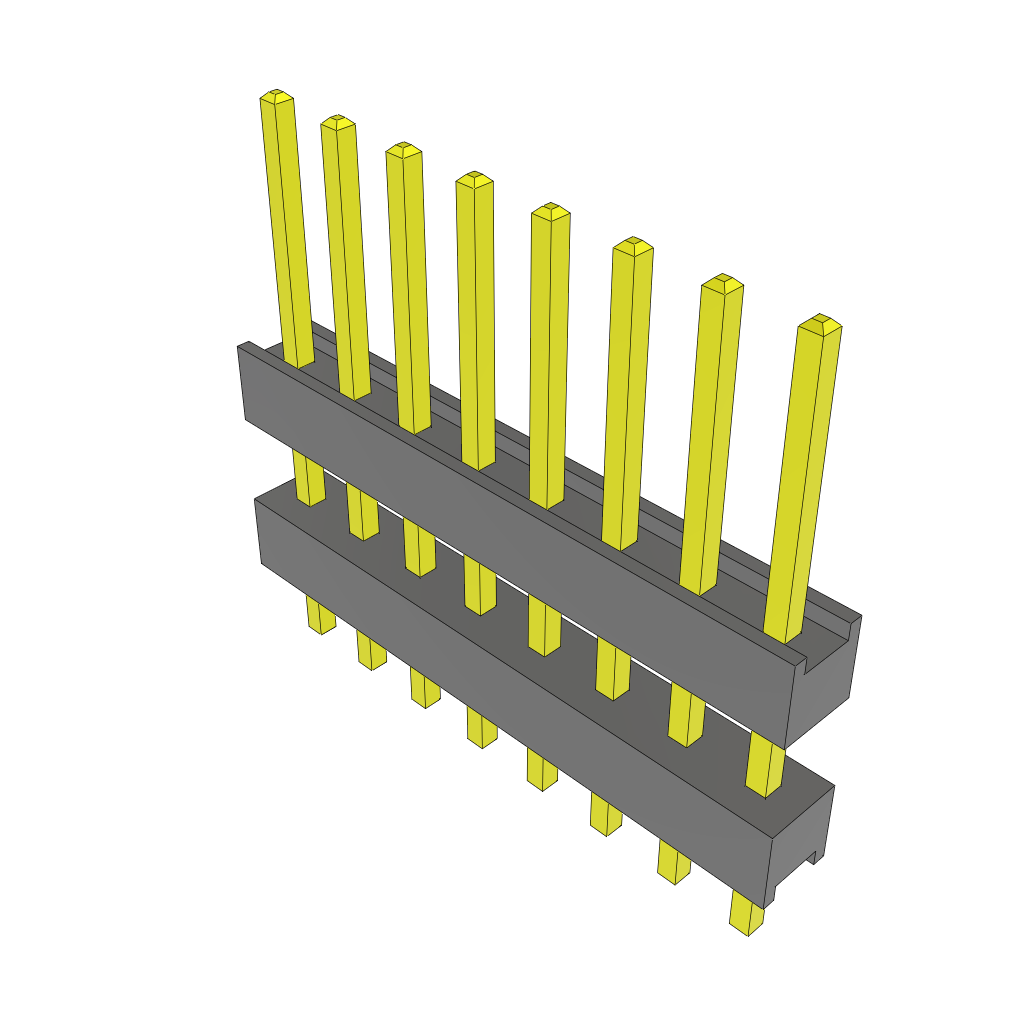 Samtec-ZW-08-09-F-S-315-110 Steckverbinderleisten und Leiterplattenbuchsen Conn Board Stacker HDR 8 POS 2.54mm Solder ST Top Entry Thru-Hole Bulk