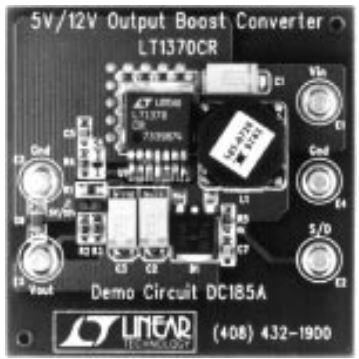 Analog Devices-DC185A Placas y kits de desarrollo de administración de potencia LT1370CR, 5V or 12V Output Boost Converter, 2.7V min VIN, 6A Switch