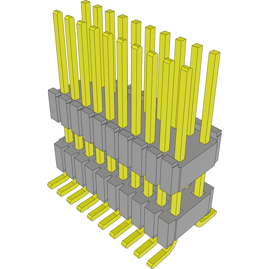Samtec-HDWM-10-58-G-D-350-SM Connector Headers and PCB Receptacles Conn Board Stacker HDR 20 POS 1.27mm Solder ST SMD Tube