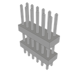 Conn Board Stacker HDR 12 POS 2mm Solder ST Top Entry Thru-Hole Bulk
