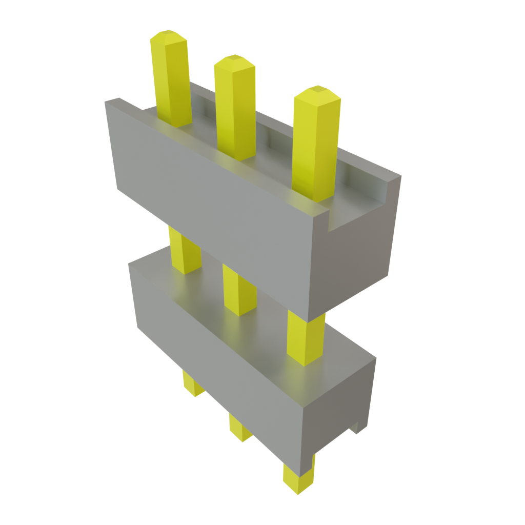 Samtec-DW-03-17-T-S-300 Steckverbinderleisten und Leiterplattenbuchsen Conn Board Stacker HDR 3 POS 2.54mm Solder ST Top Entry Thru-Hole Bulk