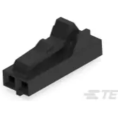 TE Connectivity-104257-1 Connector Discrete Wire Housing Conn Housing RCP 2 POS 2.54mm Crimp ST Cable Mount Black Bag