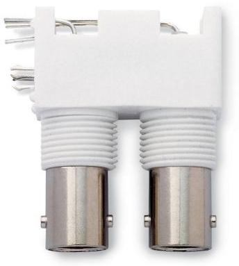 Pomona Electronics-6718 RF-Steckverbinder Conn BNC 0Hz to 4GHz 75Ohm Solder RA Thru-Hole F/F Gold