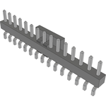 Conn Unshrouded Header HDR 15 POS 2mm Solder RA Side Entry SMD Tube