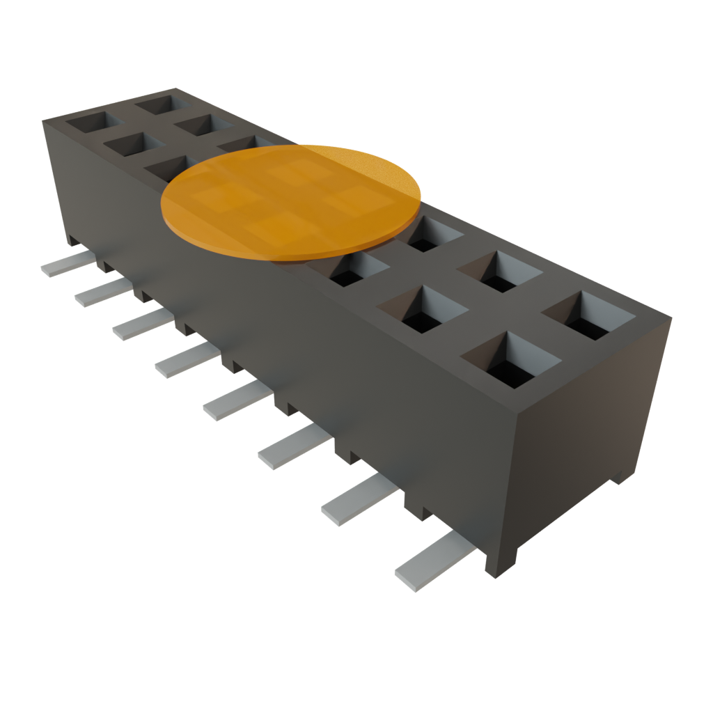 Samtec-SMM-108-02-S-D-K-TR Steckverbinderleisten und Leiterplattenbuchsen Conn Socket Strip SKT 16 POS 2mm Solder ST Top Entry SMD TIGER EYE™ T/R