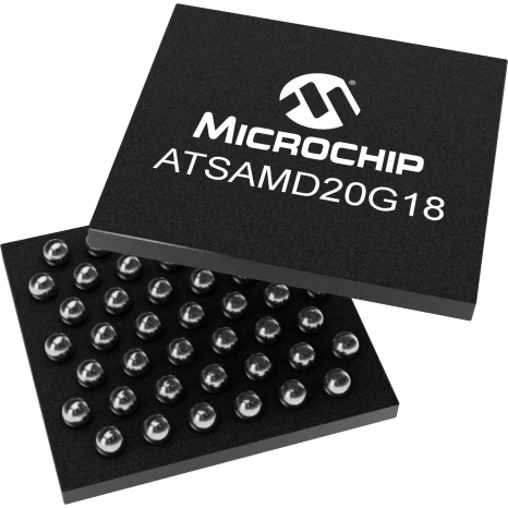 Microchip Technology-ATSAMD20G18A-UUT Microcontrollers - MCUs MCU 32-bit ARM Cortex M0+ RISC 256KB Flash 3.3V 45-Pin WLCSP T/R