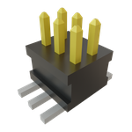 Conn Unshrouded Header HDR 6 POS 1.27mm Solder ST Top Entry SMD TIGER CLAW™ T/R