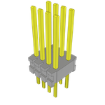 Conn Unshrouded Header HDR 8 POS 1.27mm Solder ST Top Entry Thru-Hole Bulk