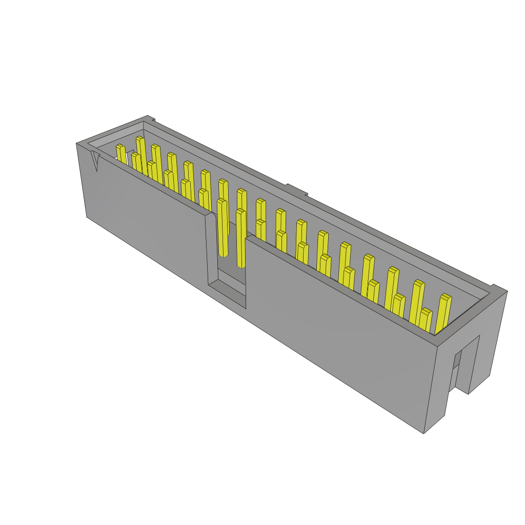 Samtec-HTSS-116-01-G-D 连接器插头及 PCB 插座 Conn Shrouded Header (4 Sides) HDR 32 POS 2.54mm Solder ST Top Entry Thru-Hole Bulk
