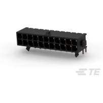TE Connectivity-5-794620-2 连接器插头及 PCB 插座 Conn Wire to Board HDR 22 POS 3mm Solder RA Side Entry Thru-Hole MATE-N-LOK™ Tray