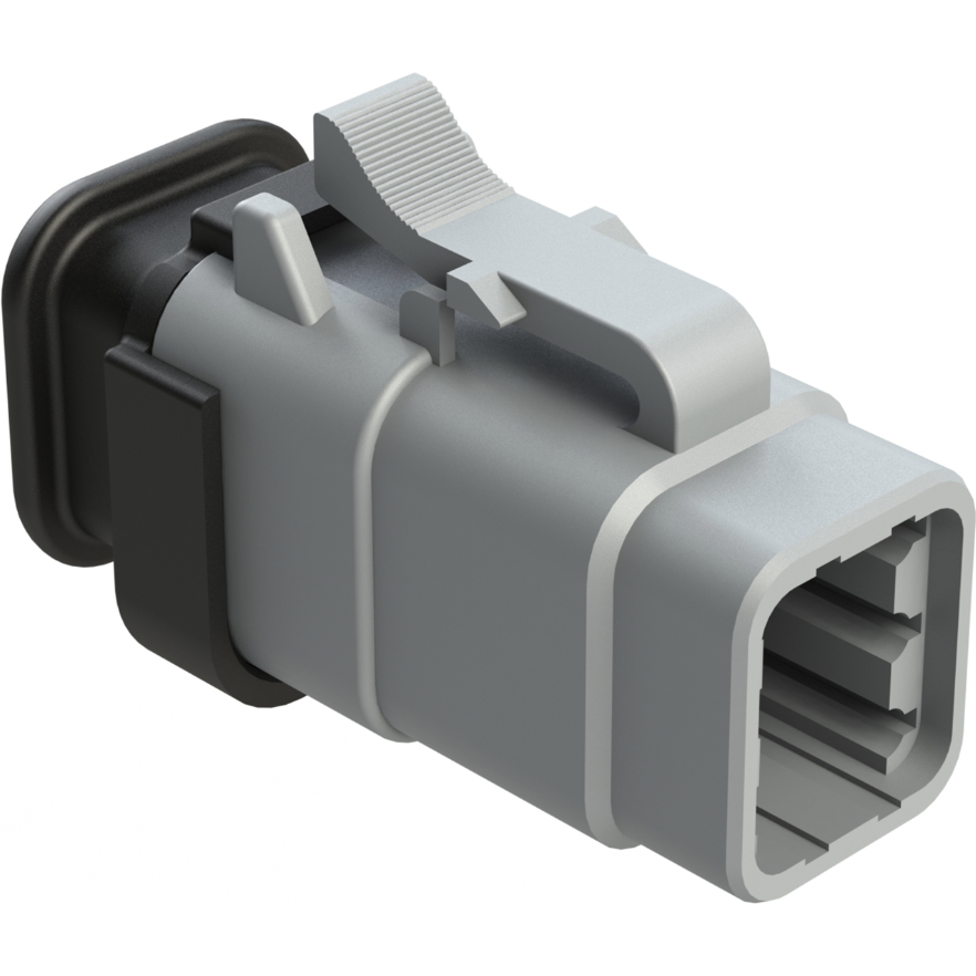 Amphenol-ATM06-6S-SR01GY Einzeladersteckverbinder, Gehäuse Conn Housing PL 6 POS Crimp ST Cable Mount Gray