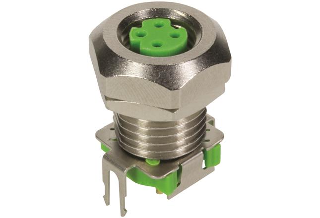 HARTING-21420000005 Steckverbinder, rund Conn M8 Circular SKT 4 POS Solder ST Thru-Hole 4 Terminal 1 Port