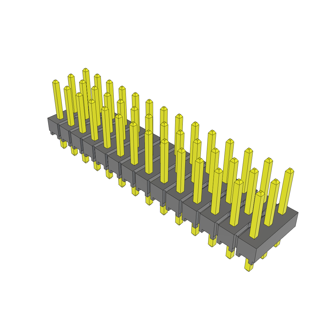 Samtec-TSW-114-07-G-T 连接器插头及 PCB 插座 Conn Unshrouded Header HDR 42 POS 2.54mm Solder ST Top Entry Thru-Hole Bulk