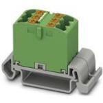 Conn Distribution Terminal Block 6 POS Spring Clamp T DIN Rail 24A