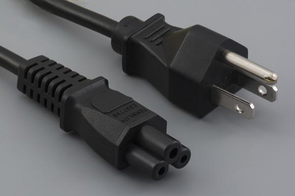 Tensility International-11-00056 Cable Assembly AC Power Cable Assembly 2m NEMA 5-15P to C5 3 to 3 POS F-M 18AWG