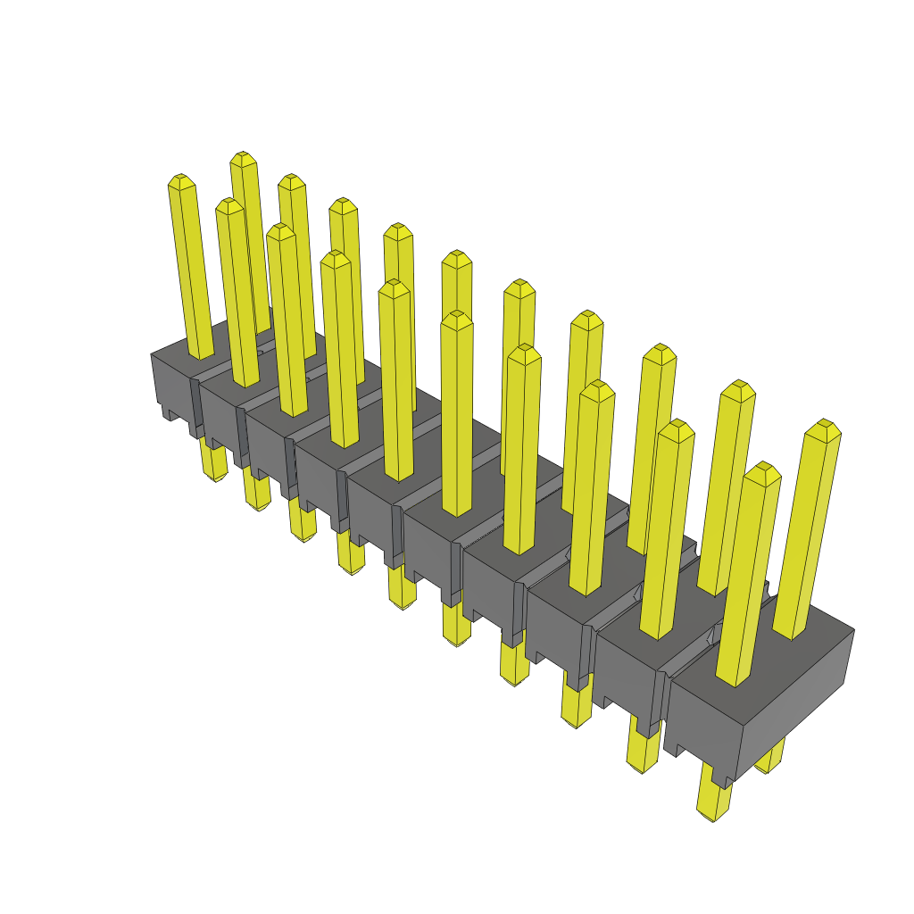Samtec-TSW-110-24-S-D Connector Headers and PCB Receptacles Conn Unshrouded Header HDR 20 POS 2.54mm Solder ST Top Entry Thru-Hole Bulk
