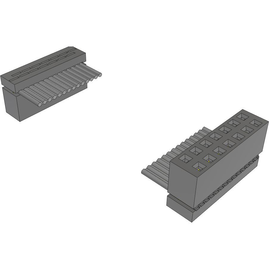 Samtec-IDSD-07-D-05.00-G-RW-R Flachband Kabelbaugruppen Cable Assembly 0.127m 28AWG 1.27mm 14 to 14 POS IDC Connector to IDC Connector F-F Bulk