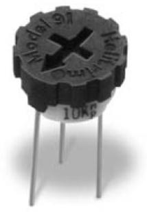 BI Technologies-91AR5KLF Resistor, capacitores variables, potenciómetres y reostates Res Cermet Trimmer 5K Ohm 20% 0.5W(1/2W) 1(Elec)/1(Mech)Turns (9.53 X 9.78 X 5.08mm) Pin Thru-Hole Bulk