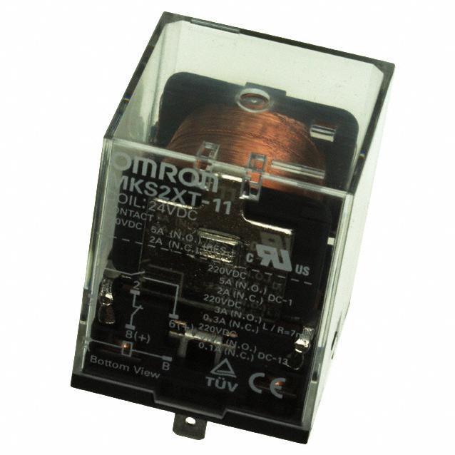 Omron-MKS1XT-10 DC12 Power Relays Power Relay 12VDC 10A SPST-NO(34.5x34.5x44.8)mm Socket