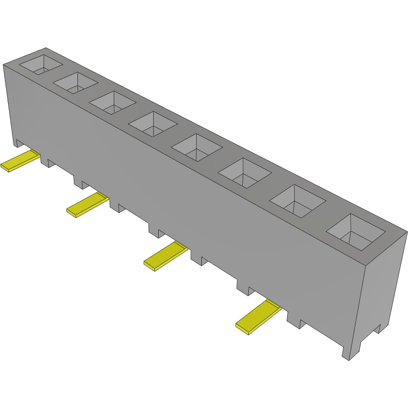 Samtec-SMM-108-02-L-S Steckverbinderleisten und Leiterplattenbuchsen Conn Socket Strip SKT 8 POS 2mm Solder ST Top Entry SMD TIGER EYE™ Tube