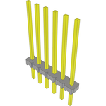 Conn Unshrouded Header HDR 6 POS 2.54mm Solder ST Top Entry Thru-Hole Bulk