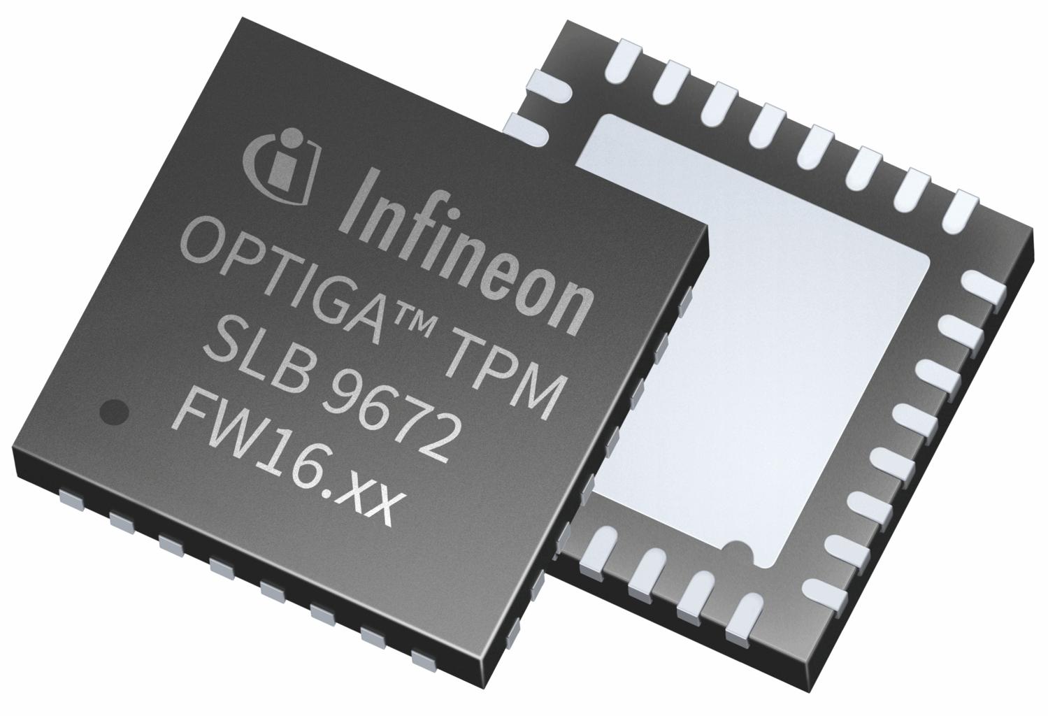 Infineon Technologies AG-SLB9672AU20FW1610XTMA1 Secure Microcontrollers and TPM Secure MCU 16bit OPTIGA™ TPM CISC 1.8V/3.3V 32-Pin UQFN EP T/R