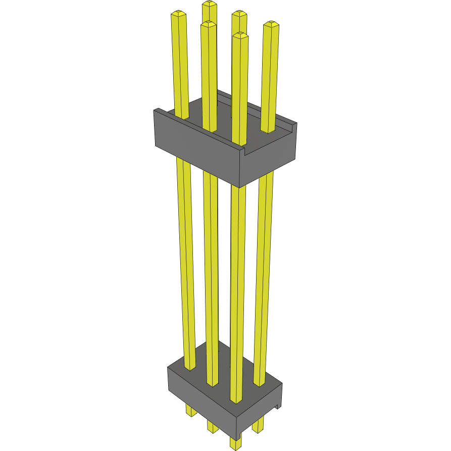 Samtec-DW-03-19-L-D-970 连接器插头及 PCB 插座 Conn Board Stacker HDR 6 POS 2.54mm Solder ST Top Entry Thru-Hole Bulk