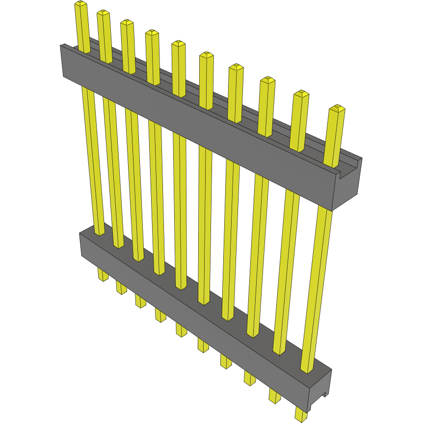 Samtec-DW-10-12-G-S-787 Steckverbinderleisten und Leiterplattenbuchsen Conn Board Stacker HDR 10 POS 2.54mm Solder ST Top Entry Thru-Hole Bulk