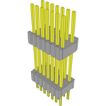 Conn Board Stacker HDR 14 POS 1.27mm Solder ST Thru-Hole Tube