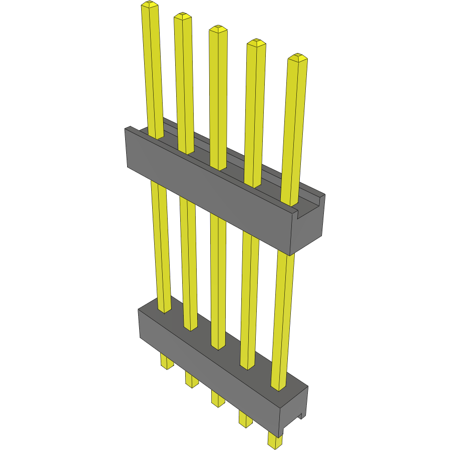 Samtec-DW-05-12-L-S-630 Steckverbinderleisten und Leiterplattenbuchsen Conn Board Stacker HDR 5 POS 2.54mm Solder ST Top Entry Thru-Hole Bulk