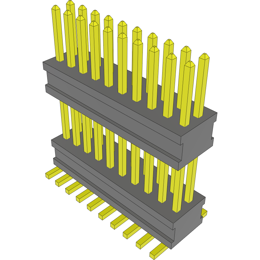 Samtec-FW-10-05-G-D-389-160-A Steckverbinderleisten und Leiterplattenbuchsen Conn Board Stacker HDR 20 POS 1.27mm Solder ST Top Entry SMD FLEX STACK™ Tube