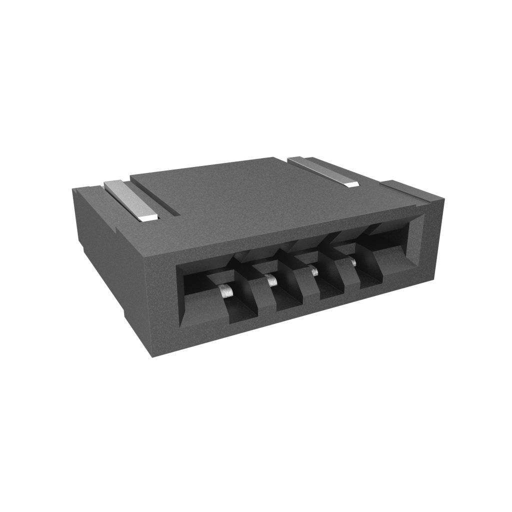 Amphenol Communications Solutions-HFW4R-2STE1H1LF Steckverbinder, FFC-FPC 1.00mm Flex Connector, HFW-R series, 4 Position, Top Side Contact, Side Entry Surface Mount Non-ZIF Connector, Tin plated Terminals, Halogen free