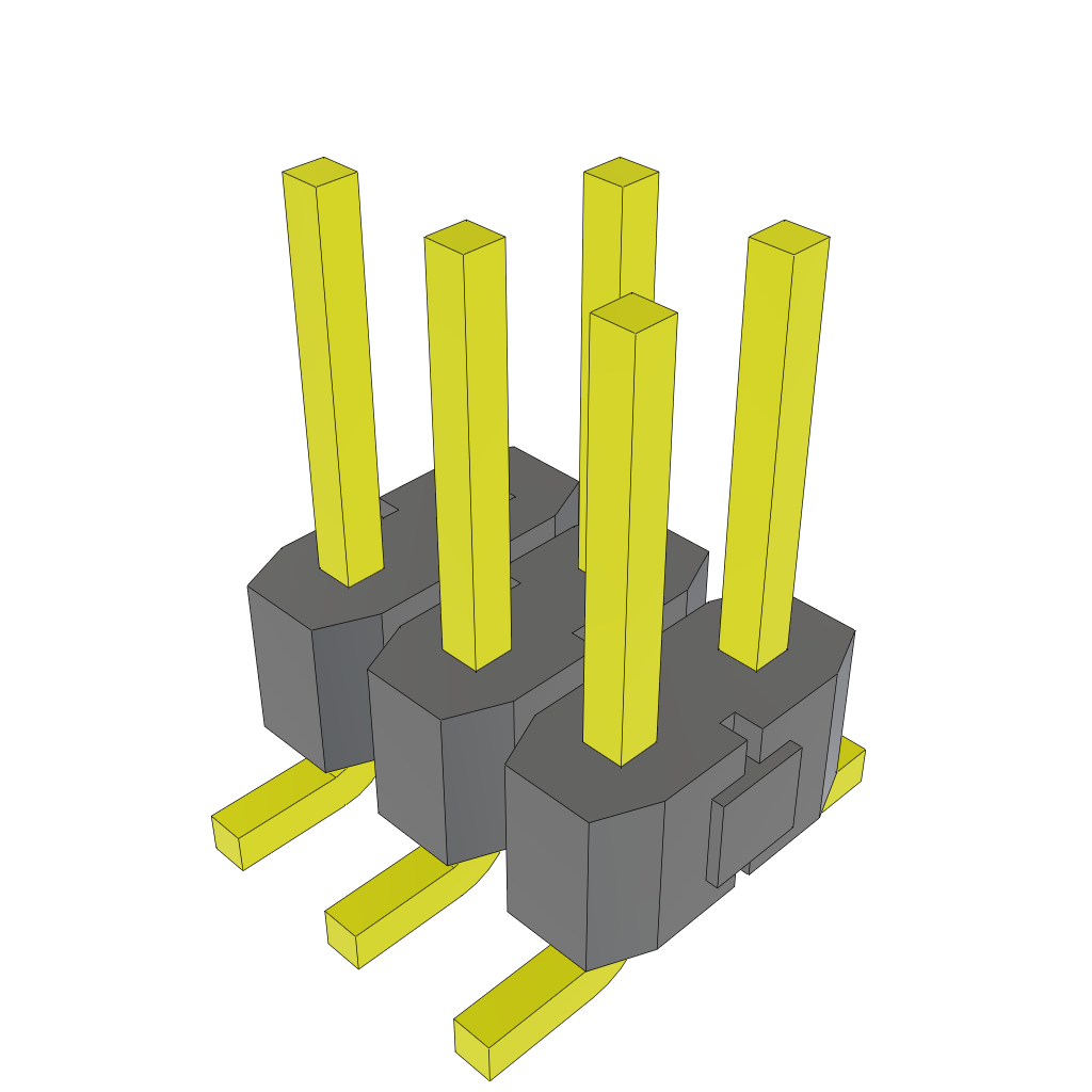 Samtec-TSM-103-01-S-DV-002 Steckverbinderleisten und Leiterplattenbuchsen Conn Unshrouded Header HDR 6 POS 2.54mm Solder ST Top Entry SMD Tube