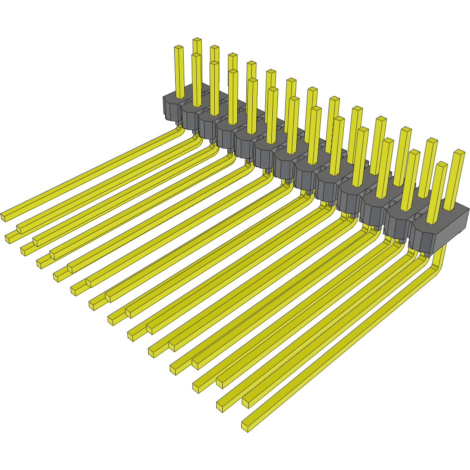 Samtec-MTSW-113-13-T-D-220-RA Steckverbinderleisten und Leiterplattenbuchsen Conn Unshrouded Header HDR 26 POS 2.54mm Solder RA Side Entry Thru-Hole Bulk