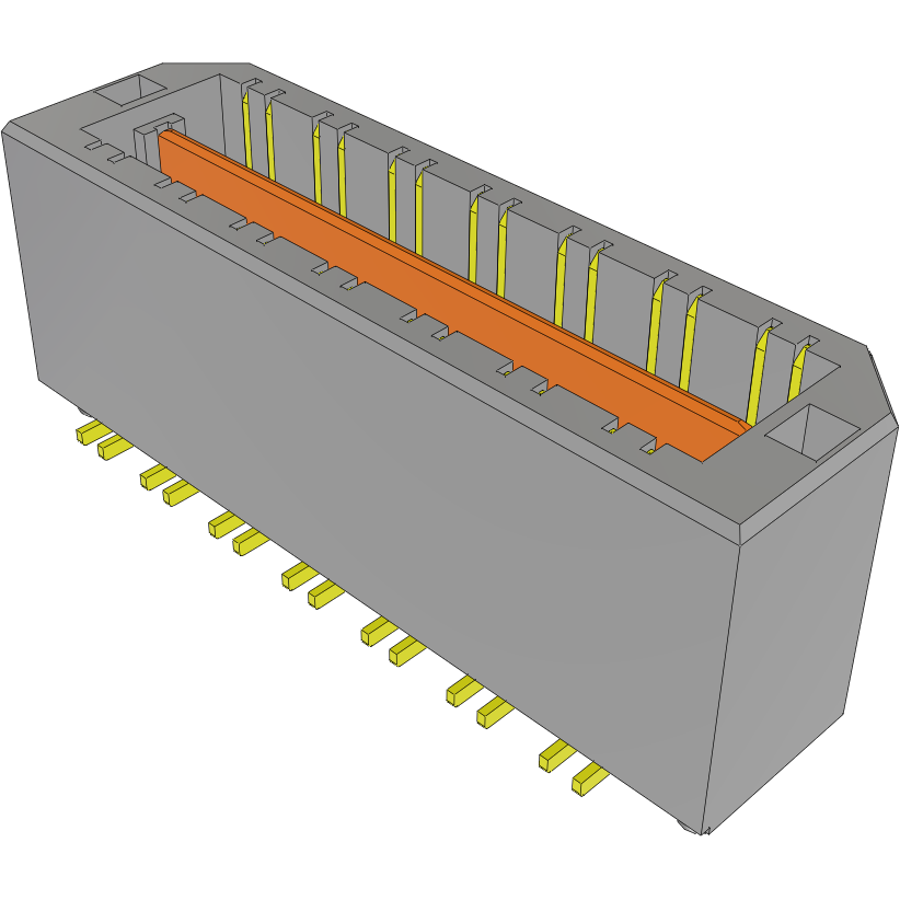 Samtec-QTE-014-02-F-D-DP-A Embases de raccordement et réceptacles PCB Conn High Speed Micro Plane HDR 28 POS 0.8mm Solder ST Top Entry SMD Tray