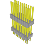 Conn Board Stacker HDR 20 POS 1.27mm Solder ST Thru-Hole Tube
